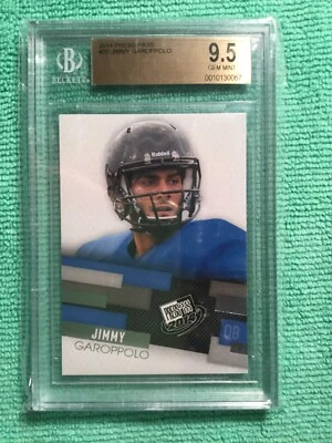 Pase de prensa 2014 fútbol americano Jimmy Garoppolo RC BGS 9,5 novato Foto 1 de 4