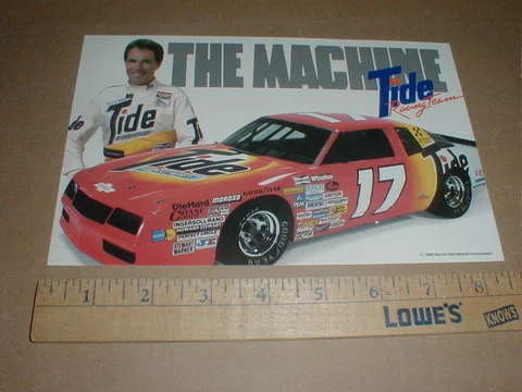 1986 Darrell Waltrip Chevy Chevrolet Monte Carlo Tide racing postcard handout Cover