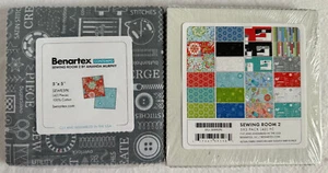 Benartex Amanda Murphy Sewing Room 2 ~ Charm Pack 5" Squares 100% Cotton Fabric - Picture 1 of 23