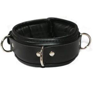 Bondage Collar Sensual Desire Quality Padded Faux Leather Erotic Adult Roleplay - Picture 1 of 6