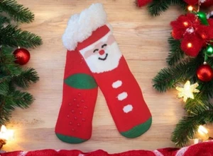 Natale calzini imbottiti babucce antiscivolo Babbo Natale Christmas bambino bamb - Foto 1 di 6