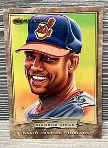 1998 Donruss Diamond Kings David Justice #12 of 20 Cleveland Indians Baseball