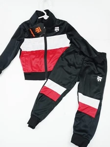 2pc Boys MONGOOSE Full Zip Jacket and Jogging Pants Black, Red & White Sz 3T NWT - Picture 1 of 6