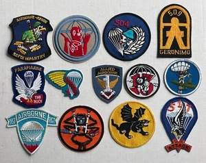 THIRTEEN POST WAR, REPRODUCTION US AIRBORNE PATCHES, PARATROOPER  (80) - Picture 1 of 2
