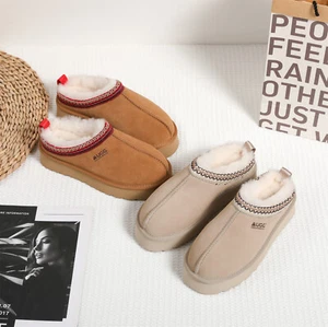 UGG DREAMMERINO Womens Platform Slippers Premium Sheepskin Wool Boots Non-Slip - Picture 1 of 15