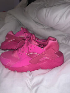 nike huarache neon pink