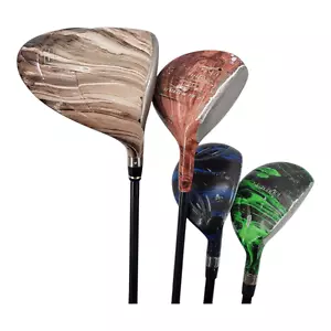 Camouflage Driver 3 Fairway Wood 3 and 4 Hybrid Mens RH Golf Club Bundle - Picture 1 of 8