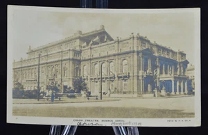 AK Colon Theater Buenos Aires Argentinien RPPC BW - Bild 1 von 2