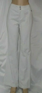Bella's House of Dye Size 10 SeerSucker White Gray Stripe Pants - Picture 1 of 3
