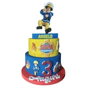 Torta Scenografica Personalizzata Sam il Pompiere in Polistirolo – Decorazione - Foto 1 di 3