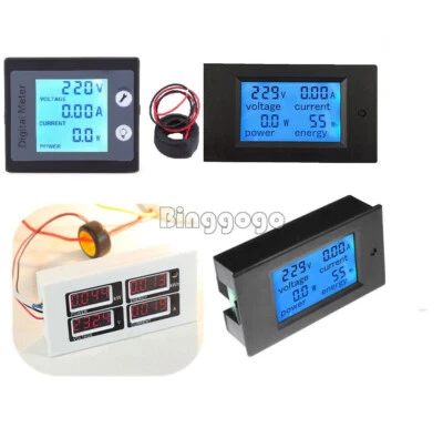 MARKENLOS AC 80-260V 0-100A LCD Volt Current Watt Kwh Meter Power Energy Ammeter Voltmeter