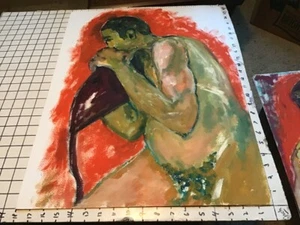 Original GISELLE RISK: BLACK MAN NUDE  gay interest - 1990's unsigned  - Picture 1 of 3