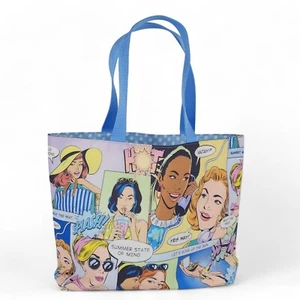 Bolso de Mano Estee Lauder Tema Libro de Cómics Vacaciones Playa Verano Azul 17X12 pulgadas - Imagen 1 de 11