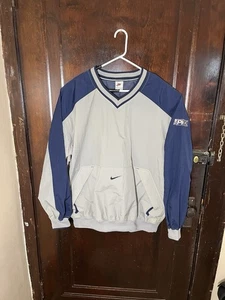 Pullover cortavientos vintage años 90 Nike Center Swoosh talla XL gris azul (equipo PKK) - Imagen 1 de 11