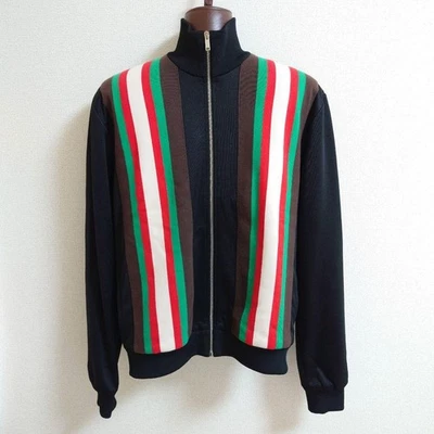 Gucci Negro Jerez Línea Cremallera Chaqueta L Light Tech Material Auténtico - Imagen 1 de 4