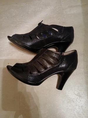 NUEVO CON ETIQUETAS PLATAFORMA SUAVE PUNTA ABIERTA SEXY NOCHE/FIESTA ZAPATOS TACÓN ALTO SANDALIAS 9.5 M Foto 1 de 4