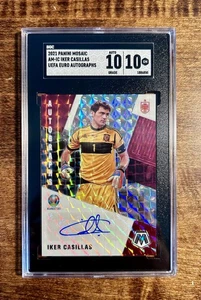 IKER CASILLAS 2020-21 Panini Mosaic EURO 2020 Mosaic Prizm Auto SGC 10/10 - Picture 1 of 2