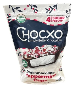 Chocxo Dunkle Schokolade Pfefferminz Tassen 11,85 Unze, 24 einzeln verpackte Tassen - Bild 1 von 2