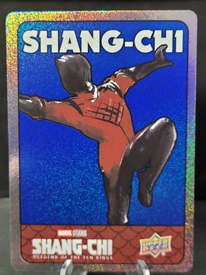 SIMU LIU as Shang-Chi 2022 Upper Deck Marvel Shang-Chi Spectromatic Sticker Blue - Image 1 of 3