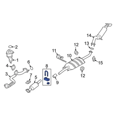 For Ford Escape 2009-2012 Ford 9L8Z5K272A Exhaust Muffler Clamp Foto 1 de 3