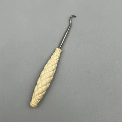 Antique Victorian Celluloid Handle Button Hook – Late 1800s / Early 1900s | 3.5" - Image 1 of 4