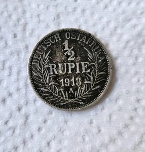 German East Africa 1913 Half Rupie Coin - Bild 1 von 2