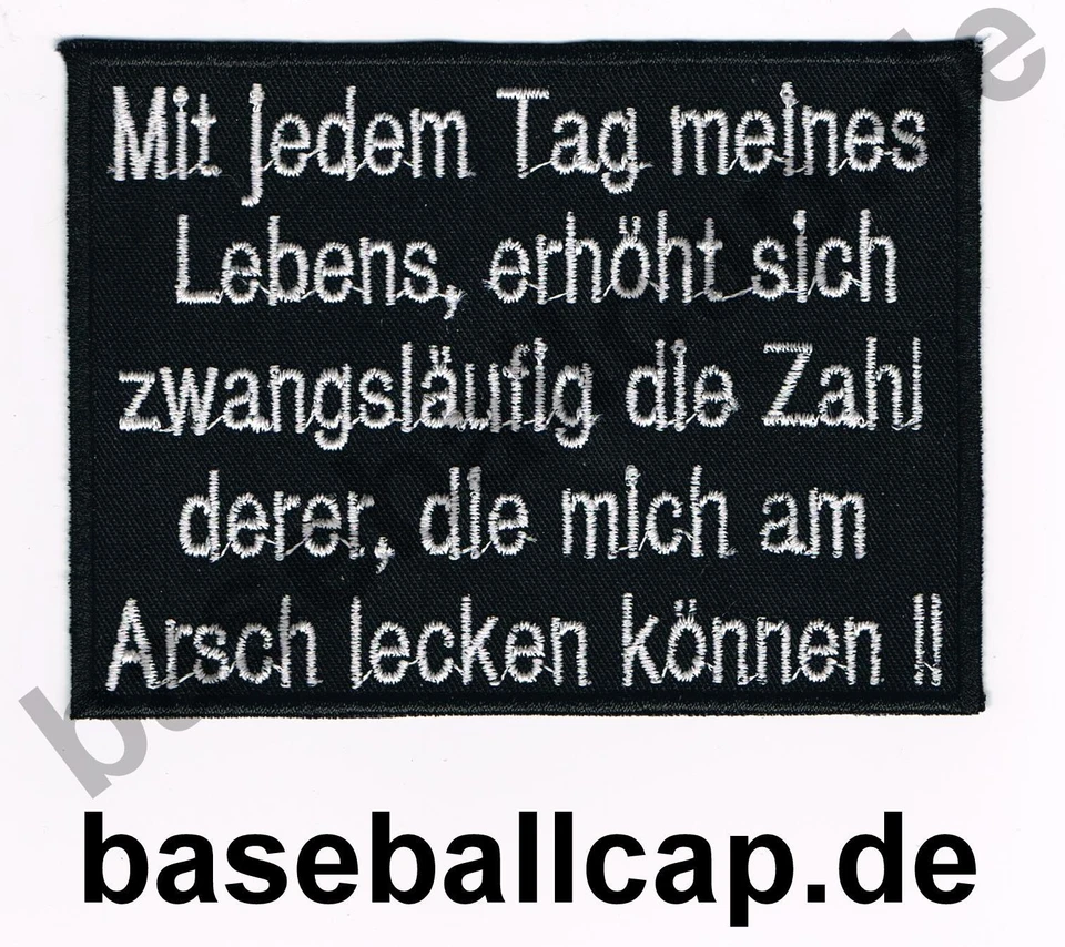 PABA Patch Aufnäher Nr.24 Mit jedem Tag meines Lebens... Biker Colour Patches Embleme