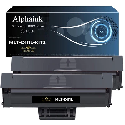 2 TONER COMPATIBILI MLT-D111L PER SAMSUNG XPRESS M2021 M2078W M2078F M2070FW - Immagine 1 di 4