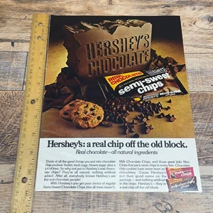 Hershey's 1978 galletas de chocolate color impresión vintage arte pop efímero años 70 - Imagen 1 de 1