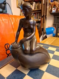 Vintage Little Mermaid SIGNED Bronze Sculpture Figure Edvard Eriksen 25cm 3.35kg - Picture 1 of 11