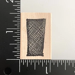 Stampotique Mini Patch Maglia Tessuto 6029 Timbro Gomma Montato su Legno - Foto 1 di 3