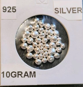 10 Gram Silver Grain - 925 Sterling - Nuggets Scrap Or Repair - Picture 1 of 5