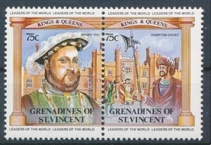 King Henry VIII, Hampton Court Palace, Gr St. Vincent 1984 MNH Se-tenant - Picture 1 of 1