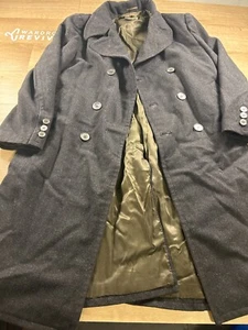 Wannianging WOOL BLEND TRENCH COAT Mens Size Large - Picture 1 of 9
