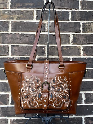 NWT PATRICIA NASH Noto Shoulder TOTE Leather Large Lux Ranch brown - Image 1 of 4