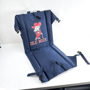 Sedile stadio vintage Colonnello Reb Ole Miss Rebels blu navy logo vintage - Foto 1 di 13