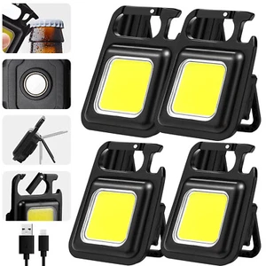 4x COB LED KFZ Arbeitsleuchte Akku Werkstattlampe Handlampe Magnet Stablampe USB - Bild 1 von 13