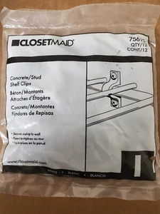 Posten (5 Beutel) Closetmaid Metall Regal Clips für Drahtregale #75615 - Bild 1 von 6