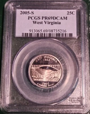 2005-S W.VIRGINIA CLAD PR69DCAM Quarter - Image 1 of 2