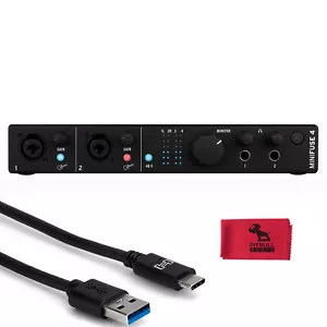 Arturia MiniFuse 4 Black Desktop USB-C Audio & MIDI Interface w/ USB Cable & Pit - Picture 1 of 1