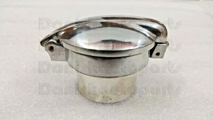 2-1/2" Monza Alloy Flip Up Fuel Gas Tank Cap With Steel Neck Fits BSA Norton - Picture 1 of 6