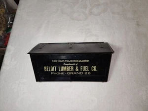 Caja de almacenamiento vintage "Para tus paños de pulido" Beloit Lumber & Fuel Co. WI - Imagen 1 de 7