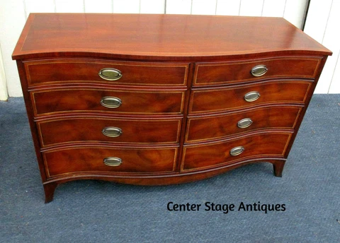 62895  Inlaid Mahogany Dresser  Buffet Sideboard Server Cabinet Cover