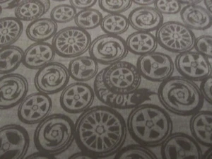 Hot Wheels Made to Race Tone-on-Tone Black Grey Wheels Cotton Fabric BTYx44 - Picture 1 of 6