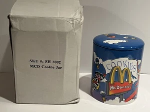 Barattolo biscotti McDonal's raro design Ronald Grimace Hamburglar McDonalds con scatola - Foto 1 di 9