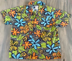 GYMBOREE 2006 Everglades Rainforest Hibiscus Tropical Leaf Floral Shirt 5 Yrs - Picture 1 of 5