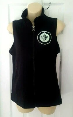 WINNIPEG JETS 女式背心大号黑色活动胜利背心氨纶潜水  — 第 1/4 张图片