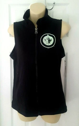 WINNIPEG JETS Womens Vest Size Large Black Active Victory Vest Spandex Scuba Cover