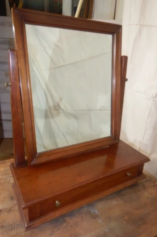 Leapold Stickley Vanity Shaving Dresser Top Mirror With Drawer Cherry Cover