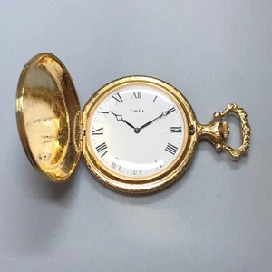 Reloj de bolsillo vintage Timex mecánico cazador 47,8 mm - marca lentamente - Imagen 1 de 6